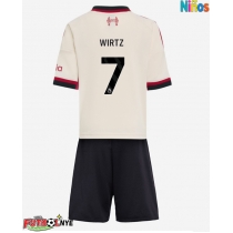 Camiseta Liverpool Florian Wirtz #7 Visitante Equipación para niños 2025-26 manga corta (+ pantalones cortos)